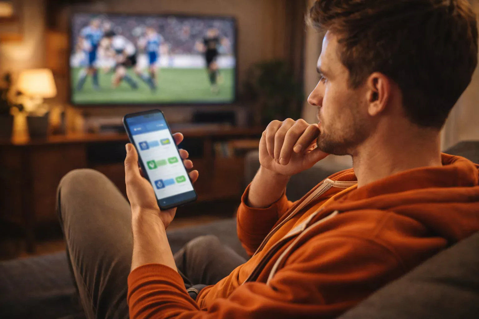 Nederlandse sportfan vergelijkt bookmaker apps op smartphone