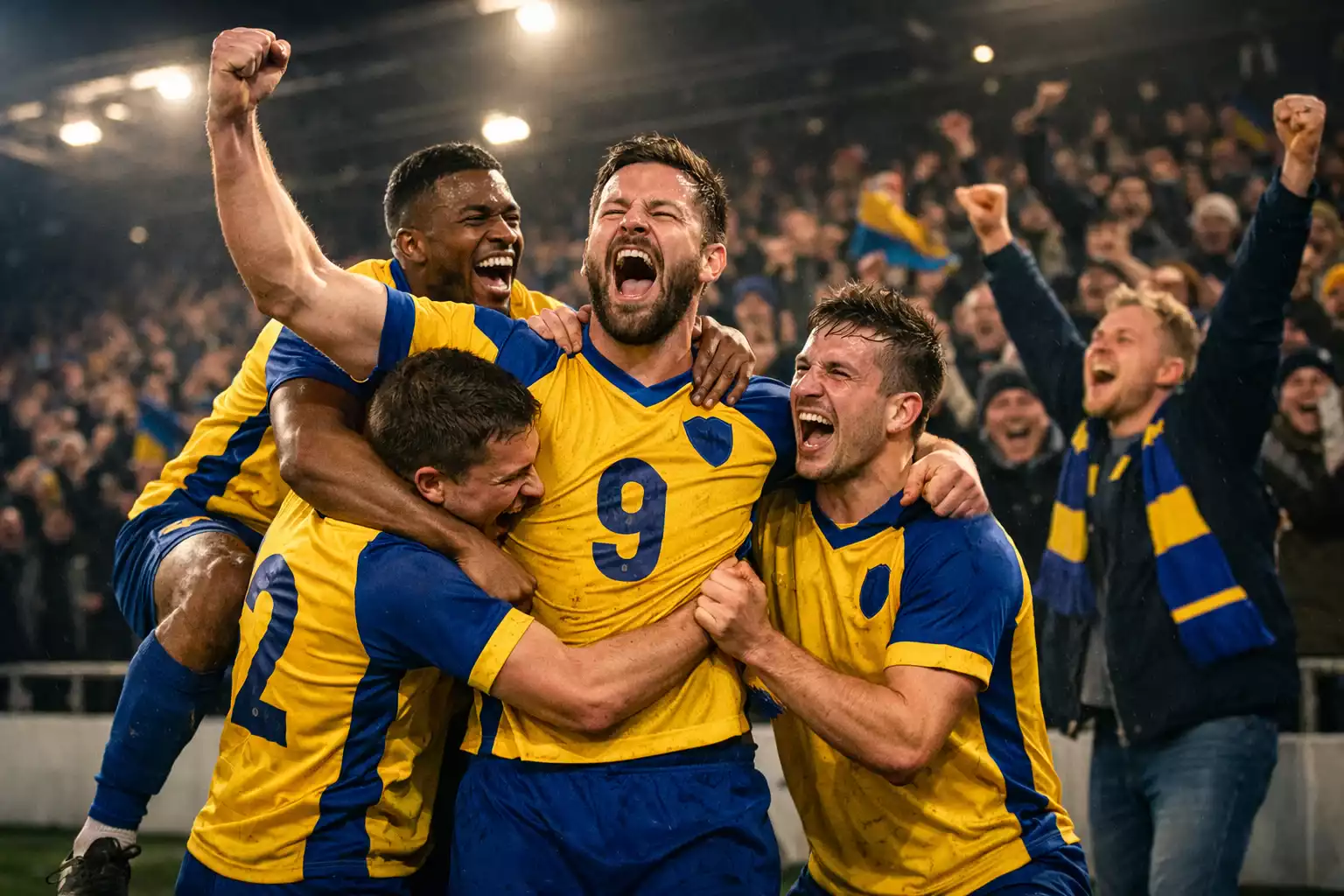 Underdog team viert verrassende overwinning op het veld